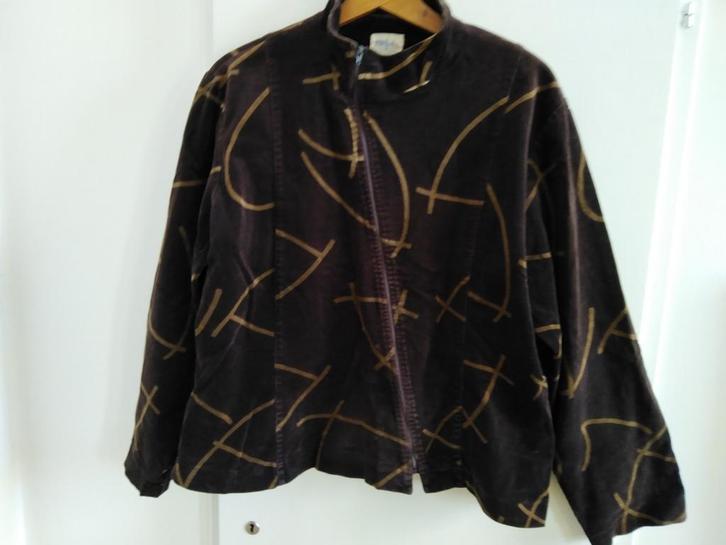 Finn Fashion bruin corduroy katoenen jasje, maat 46, Kleding | Dames, Jasjes, Kostuums en Pakken, Zo goed als nieuw, Jasje, Maat 46/48 (XL) of groter