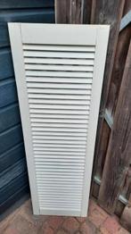 Decoratief wit houten luik / Louvre deur / Shutter, Huis en Inrichting, Ophalen, Gebruikt