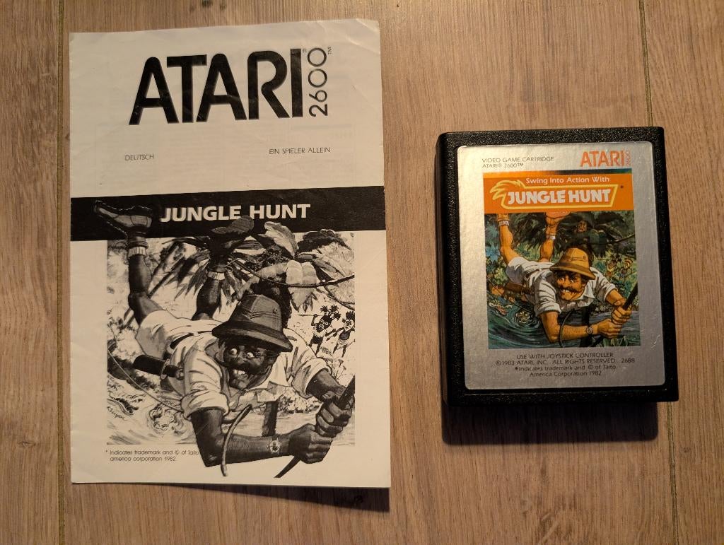 Jungle Hunt - Atari 2600 spel game 2, Spelcomputers en Games, Games | Atari, Gebruikt, Atari 2600, Avontuur en Actie, 1 speler