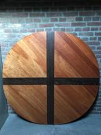 Tafelblad kersenhout met wengé, 100 tot 150 cm, Zo goed als nieuw, Kersenhout, Rechthoekig