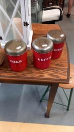 Vintage Thee, Koffie & Suiker Blikken, Ophalen of Verzenden, Gebruikt