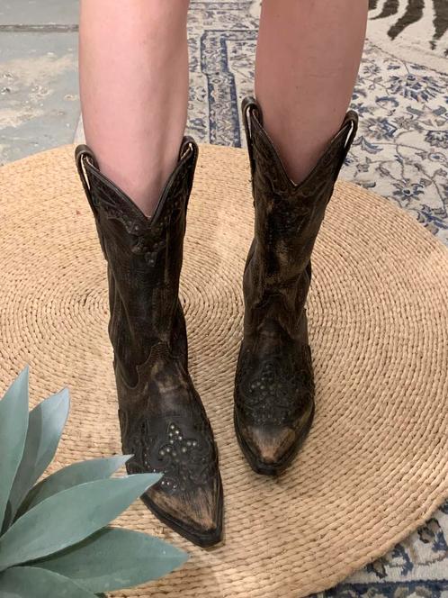 Jaca Botas cowboylaarzen 37 38 western boots laarzen, Kleding | Dames, Schoenen, Zo goed als nieuw, Hoge laarzen, Bruin, Ophalen of Verzenden