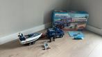 Playmobil city action politie auto en boot, Kinderen en Baby's, Speelgoed | Playmobil, Ophalen, Gebruikt, Complete set