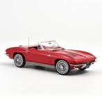 Chevrolet Corvette Sting R Cabrio '63 Rood 1:18 NOREV 189056, Hobby en Vrije tijd, Modelauto's | 1:18, Verzenden, Nieuw, Auto
