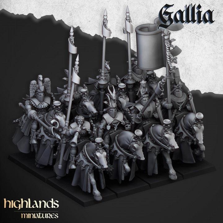 Royal Knights of Gallia 8x - Highlands Miniatures, Hobby en Vrije tijd, Wargaming, Nieuw, Warhammer, Figuurtje(s), Ophalen of Verzenden