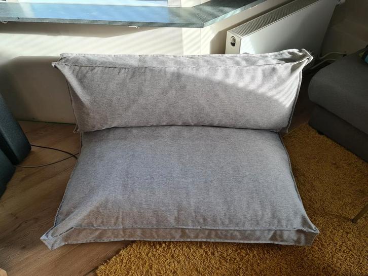 2 sets palletkussens - weinig gebruikt, Huis en Inrichting, Stoelen, Zo goed als nieuw, Eén, Stof, Grijs, Ophalen