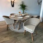 Rough ronde Tuinset - Diningset/ 150cm + draaiplateau - ZGAN, Verzenden, ., Zo goed als nieuw, .