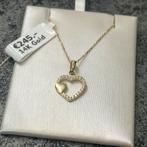 14k gouden ketting hart model 45 cm, Ophalen of Verzenden, Nieuw, Goud