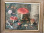 Aquarel van paddestoelen gesigneerd A Keus, Ophalen of Verzenden