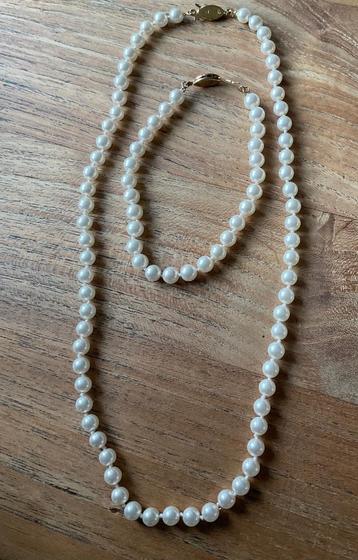Parelketting verguld zilver ? 925 gemerkt armband ketting  beschikbaar voor biedingen
