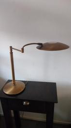 Steinhauwer vintage swing arm brass tafellamp met dimmer, Vintage, Ophalen of Verzenden, Zo goed als nieuw, Glas