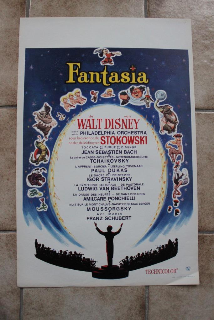 filmaffiche Walt Disney Fantasia filmposter, Verzamelen, Posters, Zo goed als nieuw, Film en Tv, A1 t/m A3, Rechthoekig Staand