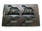 Oud hout uitgesneden dubbele suikerplankjes met honden, Antiek en Kunst, Ophalen of Verzenden