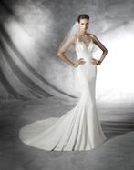 Trouwjurk pronovias korte lengte maat 36, Ophalen of Verzenden, Zo goed als nieuw, Wit, Trouwjurk