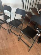 Zwarte IKEA Franklin barkrukken - 3 stuks, Ophalen, Drie, Zwart, Zo goed als nieuw