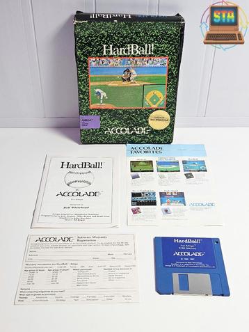Amiga HardBall! Accolade 1987 In Doos Werkend Getest Bigbox beschikbaar voor biedingen