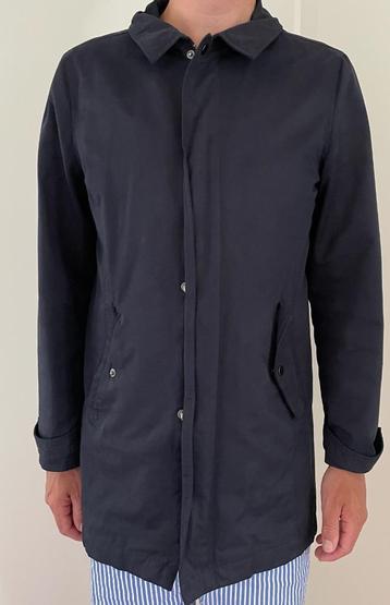 Donkerblauwe heren trenchcoat merk Casual Friday maat medium beschikbaar voor biedingen