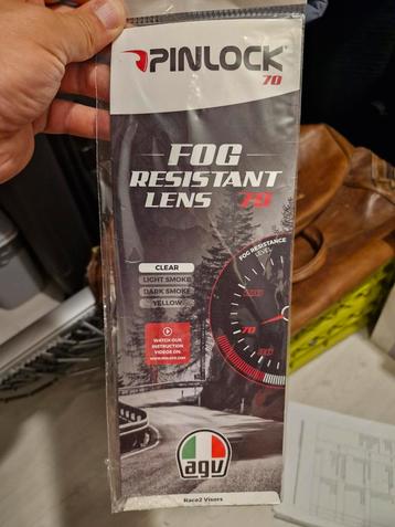 AGV Pinlock 70 fog resistent lens Clear for Race2 visors AGV beschikbaar voor biedingen