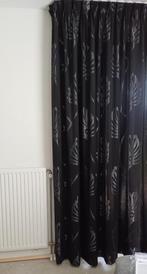 mooie overgordijnen, Huis en Inrichting, 200 cm of meer, Zwart, Ophalen of Verzenden, Zo goed als nieuw