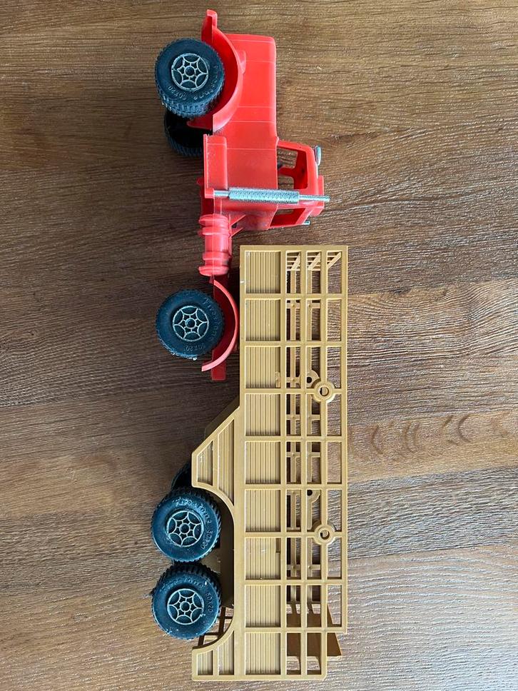Polistil grote Vrachtauto + Paardentrailer - 45 cm - Ca 1980, Verzamelen, Speelgoed, Gebruikt, Ophalen