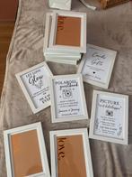 16 witte fotolijstjes 13x18 cm gebruikt voof bruiloft, Ophalen, Zo goed als nieuw