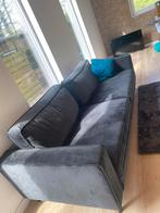 Antraciet 3-zits velvet bank, Huis en Inrichting, Gebruikt, Sissy boy be pure home landelijk modern design, Driepersoons, 75 tot 100 cm