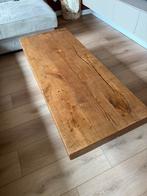 Massief eiken salontafel, Ophalen, Gebruikt, 100 tot 150 cm, Eikenhout