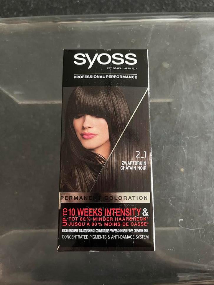 Syoss Zwartbruin Haarverf 2.1, Sieraden, Tassen en Uiterlijk, Uiterlijk | Haarverzorging, Nieuw, Overige typen, Ophalen of Verzenden