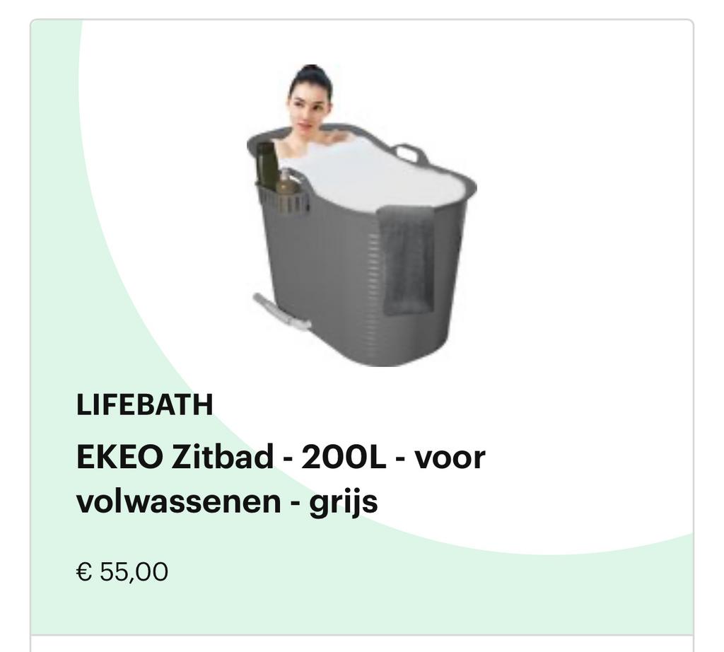 Zitbad voor volwassenen - Comfortabel en praktisch, Ophalen, Zo goed als nieuw, Met bad
