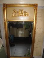 barok spiegel met schilderij boven in, Ophalen of Verzenden, Rechthoekig, Minder dan 50 cm, Minder dan 100 cm