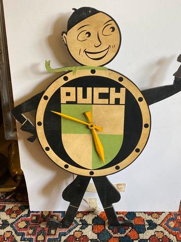 Vintage Puch reclame Klok beschikbaar voor biedingen