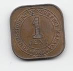 Malaya 1 cent 1945 KM# 6, Postzegels en Munten, Munten | Azië, Zuidoost-Azië, Losse munt, Verzenden
