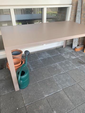 Keramieke eetkamertafel , bruin/taupe, 160x90x75 cm