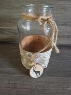 Glazen 🕯 windlicht 🕯, Overige materialen, Bruin, Ophalen of Verzenden, Zo goed als nieuw