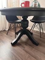 Ronde Eettafel - 110x75 cm zwart, Ophalen, Gebruikt, 100 tot 150 cm, Rond