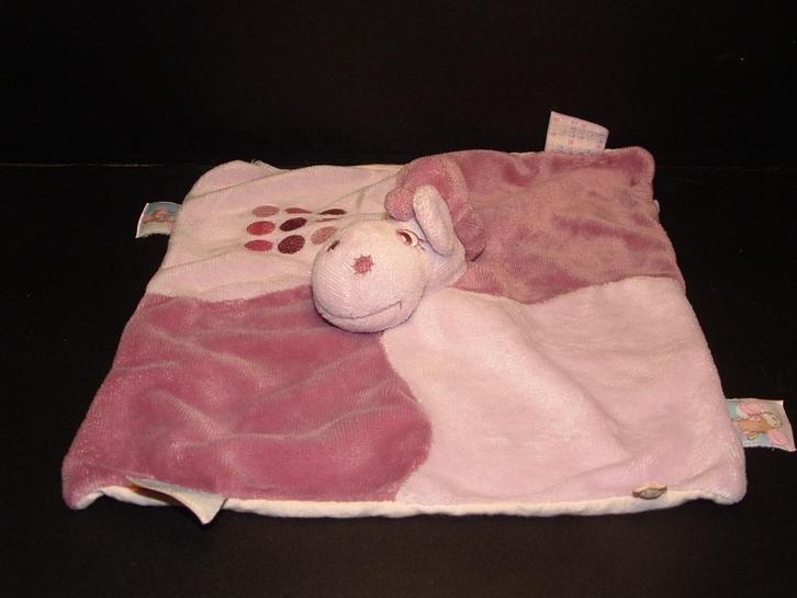 NOUKIES PAARD/EZEL KNUFFELDOEK VELOURS ROZE/LICHTROZE, Kinderen en Baby's, Speelgoed | Knuffels en Pluche, Nieuw, Overige typen