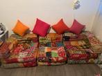 VidaXL Poef Driezits Modulair Patchwork - als nieuw!, Huis en Inrichting, Banken | Bankstellen, Ophalen, 150 tot 200 cm, 75 tot 100 cm