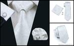 Dennis Gadgets: 100 % zijden stropdas ( 3 delig !! ) DG0393, Ophalen of Verzenden, Nieuw, Wit, Met patroon