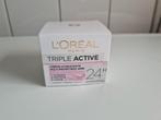 L'Oréal Triple Active Dagcrème Droge Huid - Nieuw, Ophalen of Verzenden, Nieuw, Gehele gezicht, Verzorging