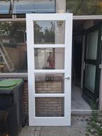 Opdekdeur met glas, Doe-het-zelf en Verbouw, Deuren en Horren, 80 tot 100 cm, 215 cm of meer, Binnendeur, Ophalen of Verzenden