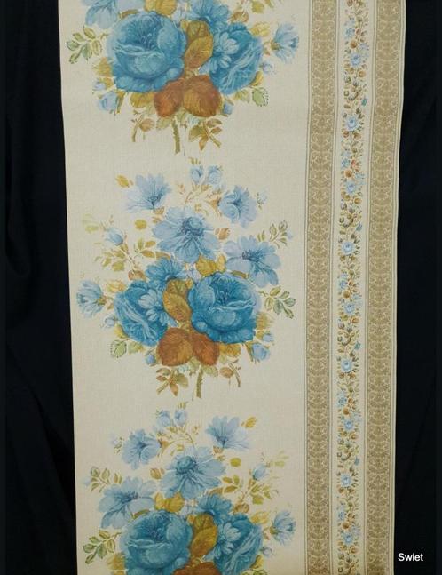14012 retro bloemen streep cottage vintage oud behang swiet, Huis en Inrichting, Stoffering | Behang, Beige, Bruin, Verzenden