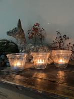 3 antiek franse confiture potten voor kaarslicht, Ophalen of Verzenden