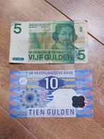 5 en 10 gulden papiergeld.van vondel en ijsvogel, 5 gulden, Verzenden