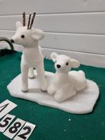 Herten wit stof [a582], Diversen, Kerst, Ophalen of Verzenden, 'T Olde Gre-j, Info@toldegrej.nl, Endepoelstraat 20f Didam