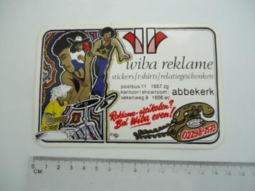 sticker oud Abbekerk 1977 WIBA REKLAME reclame strip pop  beschikbaar voor biedingen