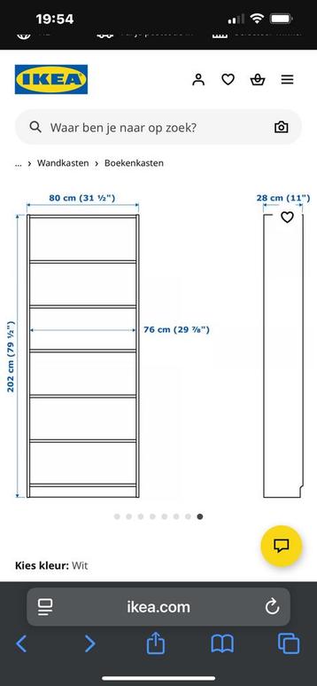 Ikea Billy kast. - afbeelding 7