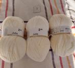 3 bollen wol wit (julia), Ophalen of Verzenden, Nieuw, Breien of Haken, Wol of Garen