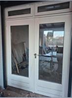 Hout kozijn hardhouten tuindeuren dubbel glas, Ophalen of Verzenden, Zo goed als nieuw, Hout, Raamkozijn