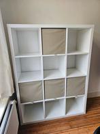 IKEA Kallax kast wit met 4 manden, Ophalen, Met plank(en), 100 tot 150 cm, Zo goed als nieuw