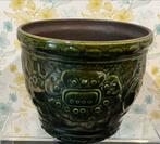 Vintage Scheurich Groene Bloempot W. Germany., Gebruikt, Verzenden, Rond, Minder dan 25 cm